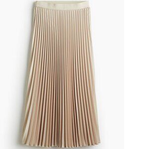 NWT Beige Pleated Skirt